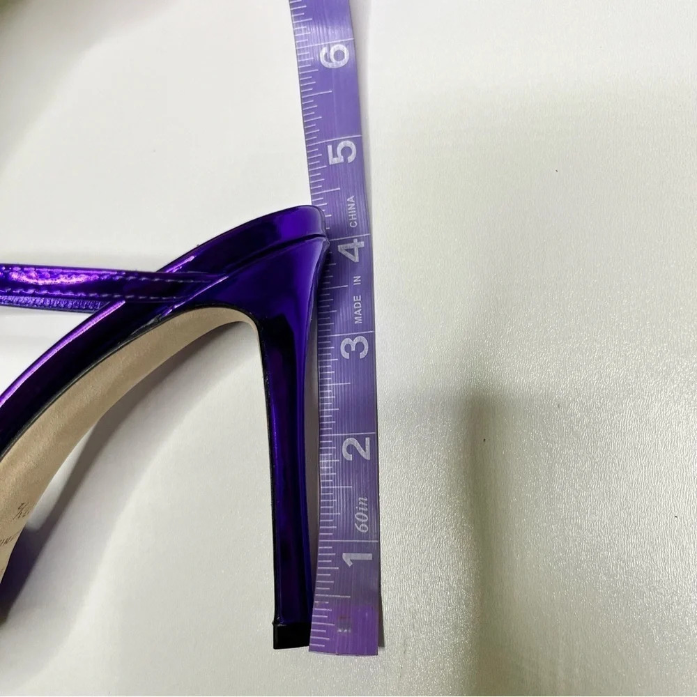 Jimmy Choo Anise purple Liquid Metal heels size 37.5 - Picture 11 of 13